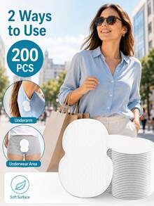 100pcs/Pack Sports Sweat-Absorbing Pads, Ultra-Thin Breathable Invisible Underarm Sweat Pads, Disposable Unisex Underarm Sweat Pads, Comfortable Odorless, Effectively Prevent Underarm Sweat, Sweat-Absorbing Pads (5.1 * 3.5 Inches) - Picture Color - View 10