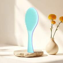 1pc Paddle Hair Brush, Soft Bristle Hair Comb, Suitable For Wet And Dry Long Curly Hair, Ergonomic Handle Hair Styling Accessory, Home Travel Daily Use - Multicolor - View 10