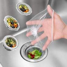 White Kitchen Sink Filter Bag - Disposable Mesh Drain Strainer, Fine Mesh Fabric | Anti-Clogging Elastic Garbage Net, Suitable For Sinks, Wash Basins And Floor Drains | Reusable Durable Corner Mesh Filter And Drain Rack - View 3