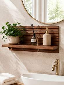Solid Wood Entryway Storage Rack, Wooden Key Holder, Suitable For Living Room, Bedroom And Study - View 3