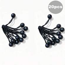 10/20pcs Ball Bungee Cords, Reusable Elastic Ball Ties, Heavy Duty Stretch Cords, Suitable For Camping Tarp, Curtains, Outdoor Gear - Multicolor - View 13