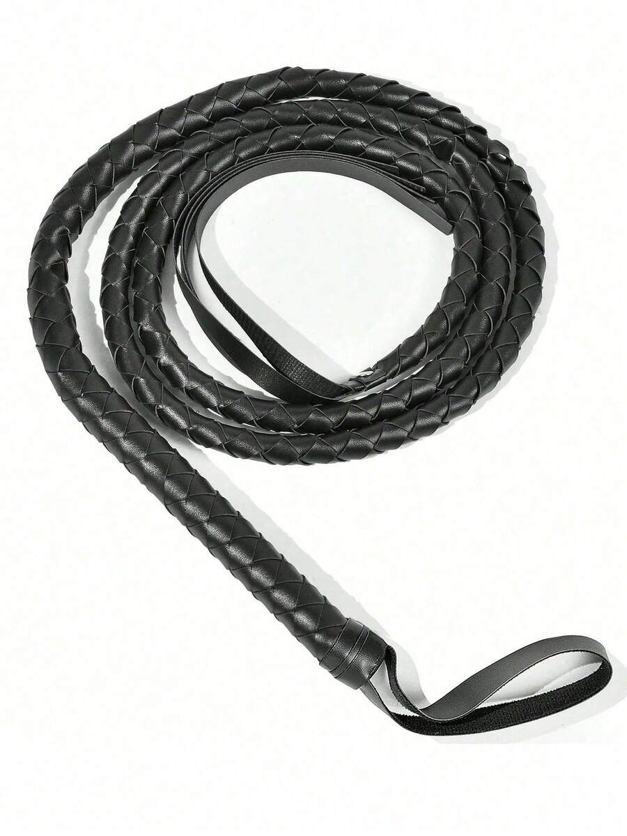 1pc Denim Whip, Synthetic Leather Material Flexible And Durable, Suitable For Various Riders Training, Practice Performance Gift, Valentine's Day Halloween Christmas Thanksgiving Equestrian Cowboy Accessory - Multicolor - View 1