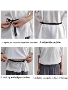 1pc Exquisite Lace Trim Hem Waistband, Suitable For T-Shirts, Dresses, Shirts, Invisible Button Extender, Used To Shorten Clothing Length; No-Tie Hem Adjuster, Suitable For Sweaters, Pants (Neutral Home Sewing Tool) - Multicolor - View 6