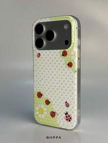 GIIPPA 1pc Polka Dot & Seven-Star Ladybug Pattern Design, Phone 17 Pro Max Phone Case, Compatible With Phone 16 Pro Max, 15 Pro Max, 14 Pro Max, Korean-Style High-End Fashion & Fun Phone Case, Suitable For 11/12/13/14/15/16 Pro Max Plus, Elegant Design For Men And Women, Perfect Gift For Girlfriend On Christmas, Valentine's Day, Easter, Wedding Season And Birthday! - Multicolor - View 3