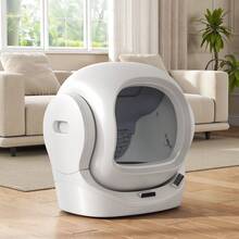 Flieks Self-Cleaning Cat Litter Tray, 65L Automatic Cat Litter Box For Multiple Cats, Multi-Litter Compatible, Infrared Sensor, Odor Eliminator, App Controlled With Child Lock - White B - View 4