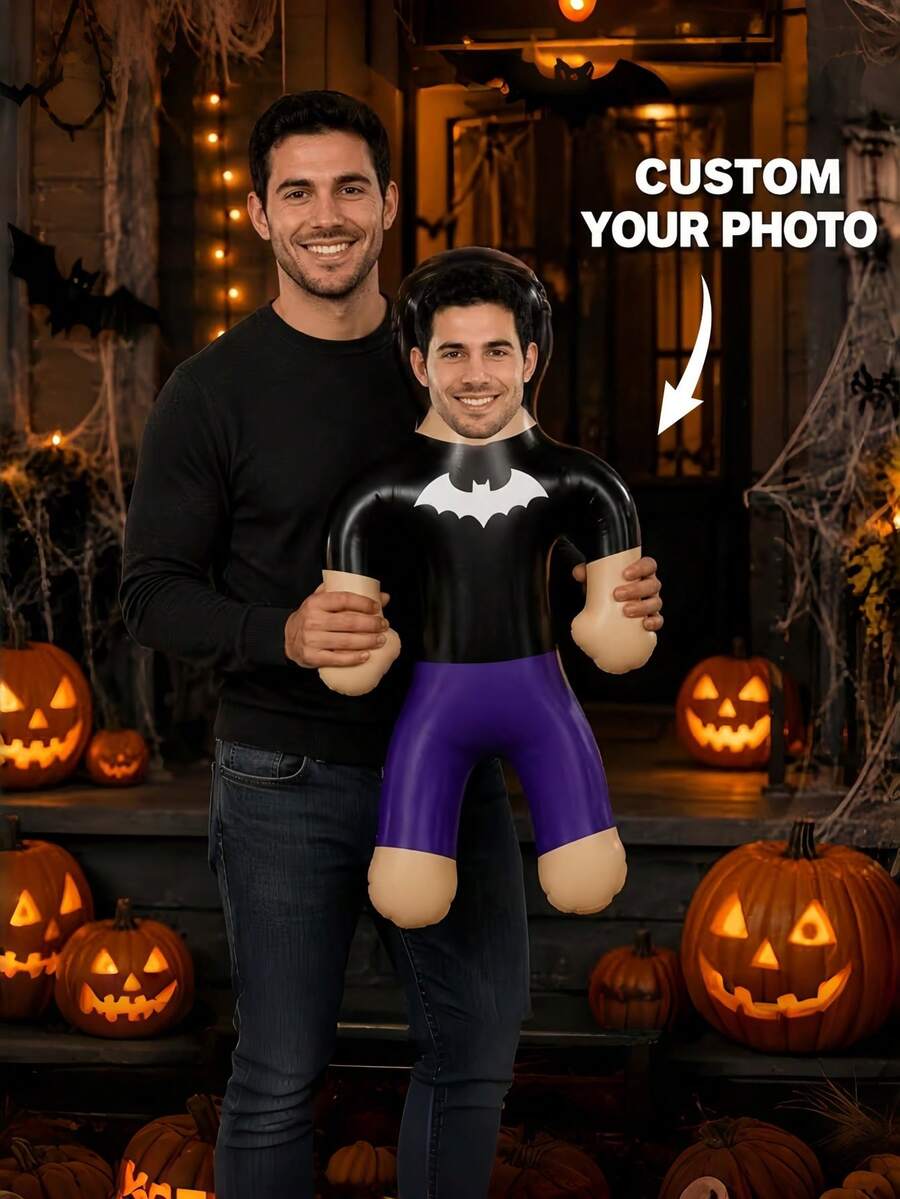1pc Personalized Inflatable Blow-Up Doll, Customizable Photo, Suitable For Bachelor Party, Wedding, Birthday, Anniversary, Halloween And Other Special Occasions