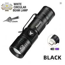 Zoomable High Power LED Flashlight, Aluminum Alloy Handheld Portable Torch, USB Rechargeable Outdoor Light, Alonefire For Camping, Hiking, Hunting, Fishing, Emergency Survival - Multicolor - View 14