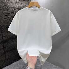 Vintage Retro Car Graphic Tee, Cotton, Crew Neck Short Sleeve Loose Fit, Casual Summer Wear, Breathable Comfort - White - View 4