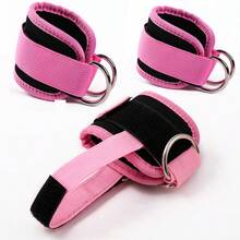 1/2pcs Ankle Strap Resistance Band With D-Ring, Adjustable Elastic Ankle Cuff For Home, Gym And Leg Training - Multicolor - View 4