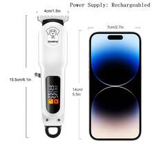 1pc USB Rechargeable Pet Hair Clipper, Dog Electric Shaver With Ceramic Blade, Grooming Trimmer For Teddy, Cat - View 4