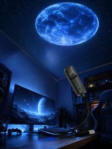 1 Lamp + 3 Moonlight Projection Components. Portable USB-Powered LED Ceiling Star Sky Projector Decor Lamp, 360° Rotatable For Bedroom - Multi-color light - View 12
