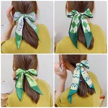 5pcs Multifunctional Silk Scarf Ribbon, Can Be Used For Packaging, Binding, Hairband, Thin Ribbon, Gift Decoration - Multicolor - View 4