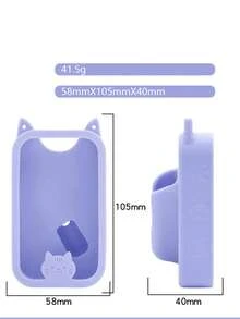 1pc Silicone Cute Cat Two-In-One Hand Sanitizer Perfume Packaging Bottle Protective Cover For Outdoor Storage Multifunctional Spray Bottle Silicone Cover Compatible With T Ouchlan D With Hook For Easy Carrying - Multicolor - View 2