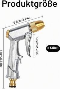 2-Pack Metal Garden Spray Gun, High-Pressure Handheld Sprayer, Practical Garden Sprayer For Lawn And Plant Watering, Balcony, Terrace, And Vehicle Cleaning - 2pcs - View 9
