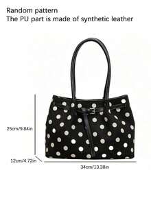 Personalized Wave Point Large Capacity Handbag, Fashionable Versatile Popular Shoulder Bag, Exquisite Daily Tote Bag, Suitable For Commuting Dating - Multicolor - View 6