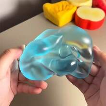 Tachimi 1pc Desk Squeeze Toy Coconut Ball Squishy Fidget Ball, Clear Fruit Multicolor Round Slow Rebound Ball, Halloween Christmas Stocking Stuffer Random Style - Multicolor - View 4