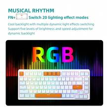 PANDA KYA83 Wired Mechanical Keyboard, Compact 83-Key, RGB Backlit Red Switch Gaming Keyboard, Small Portable Office Computer Keyboard, Compatible With Windows/Tablet Laptop Gaming - View 3