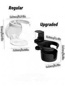 No-Drill Foldable/Rotatable Cup Holder Organizer | Adjustable Metal Bedside Shelf + Space-Saving Design | Hanging Cup/Coffee/Tea Storage Rack (Table/Wall 2-In-1 + Home/Dorm/Office/Car Space-Saver Essential) - Multicolor - View 7