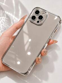 MewTrek Luxury Electroplated Phone Case, Summer New Fashion Silicone Shockproof Protective Soft Shell, Suitable For IPhone, Galaxy, Honor, Reno, MOTO, Unisex, 2026 Model - Silver - View 2