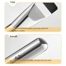 1pc GECOMO Flat Head Foundation Brush, Thin & Wide Mask Brush, Makeup Tool, Foundation Makeup Brush - Silver - View 4