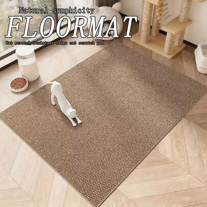 Kedi Tırmalama Pedi, Suni Sisal Kedi Tırmalama Tahtası, Cırt Cırtlı Yatay Kedi Yer Tırmalama Matı Halısı, Koltuk ve Halıyı Korur, Giriş Kapısı Önü Paspası, İç Mekan Kaymaz Yıkanabilir İnce Giriş Paspası