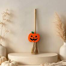 Halloween Christmas Mini Witch Broom Decor, Pumpkin Bat Ghost Miniature Broom, Suitable For Dollhouse Desktop Stationery DIY Scene Handmade Ornament - Halloween - View 9