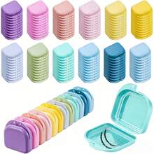 Ventilated Denture Case With Sealed Lid, Transparent Dental Guard/Night Guard Storage Box, Individually Packaged, Multiple Colors Available - Multicolor - View 1
