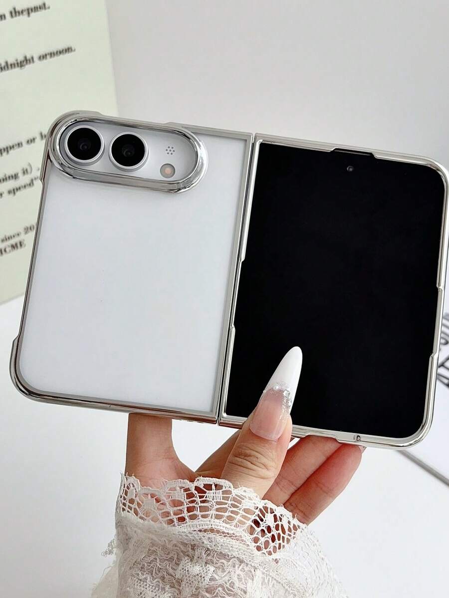 Luxury Electroplating Clear Translucent Phone Case Compatible With IPhone 18 Duo Ultra Fold Protective Back Cover