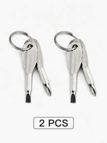1/2PCS Portable Screwdriver And Flathead Screwdriver Keychain Set - Camping Accessories, Multi-Function Mini Pocket Repair Tool, Gadget, Car Accessory, Bag Charm, School Gothic Y2K Christmas Gift, Outdoor EDC Multi-Tool - Multiple Styles - View 12