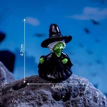 Halloween Mini Witch Cat Owl Pumpkin Figurine, Spooky Mini Decor, Suitable For Desktop Stationery, Dollhouse DIY Scene Handmade Decoration Accessories - Halloween - View 3