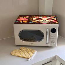 1pc Microwave Dust Cover, Home Oven Rack Dust Cover, Washable Dust Cover, Home Food Machine Dust Cover, Highly Attractive Kitchen Storage Cabinet Dust And Stain Cover - Full Coverage - View 10
