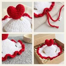 Knitted Pet Birthday Hat - Cute Headwear For Cats And Dogs, Perfect For 1st Birthday Party, Valentine's Day Decoration And Photo Shoot, Comfortable And Adjustable, Exquisite Gift - Multicolor - View 8