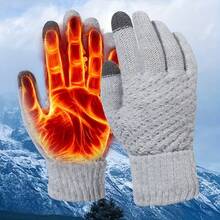 2PCS Winter Touch Screen Gloves, Unisex Warm Thermal Gloves For Cold Weather, Fashion Versatile Hand Gloves For Driving, Cycling, Office Work, Dating, Daily Outdoor Use, Couple Style Accessory - A - View 9