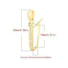 2pcs Copper U-Shaped Pear-Shaped Decorative Clasps Inlaid With Shiny Synthetic Zirconia, Handmade Necklace, Bracelet, Earring And Pendant Dedicated Safety Clasp, DIY Jewelry Making Materials, Gold Decorative Clasp Design - Accessories - View 5