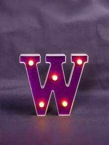 1pc Purple Glowing Letter Light Box, Includes 26 Letters, Numbers And Characters, Can Be Used As Desktop Decoration Light, Proposal Light Or Birthday Party Atmosphere Light - Q3-purple Letter Light - View 28