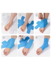 1 Set 1pc Breathable Elastic Ankle Support Wrap Band, Sports Ankle Wrap Strap To Prevent Ankle Sprain, Sports Patch - View 3