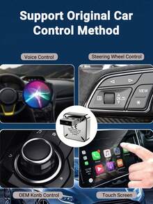 XUDA New CarPlay AI Box Mini Superbox Berkabel ke Nirkabel, Fungsi CarPlay dan Android Nirkabel 2-in-1, Mendukung WiFi 5 2.4-5.0 GHz, Kompatibel dengan 99% Mobil dengan CarPlay dan Android Berkabel - A - View 8
