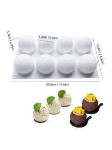 3D Spherical Silicone Mold For Mousse Cake Baking, Spherical French Dessert Chocolate Truffle Pastry Tool, Kitchen Accessory - Multicolor - View 12