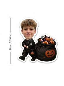 Personalized Photo Face Cutout Party Banner, Custom Halloween Garland With Spooky Character Theme, Photo Face Party Decor For Trick Or Treat Celebration, Costume Party Decoration, Halloween Event Display For Kids, Family, Friends And Party Hosts - Multicolor - View 28