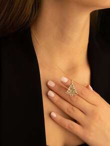 1pc Elegant Pendant Necklace Women's Christmas Party Accessory Gift - 1# - View 6