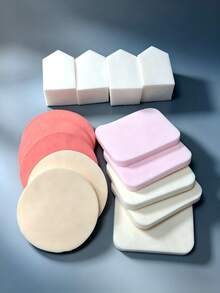 Mixed Shape Makeup Sponge Puff Set Multi‑Shaped Foundation & Facial Cleansing Sponge Cosmetic Tool, Random Color - Multicolor - View 4