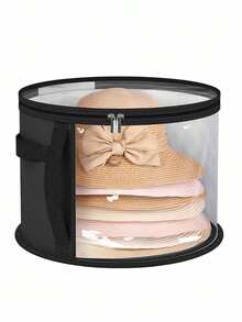 This Dustproof, Transparent, Large Capacity Hat Storage Bucket Is Suitable For All Types Of Hats, Making It An Ideal Storage Solution For Wardrobes And Desktops. - Multicolor - View 12