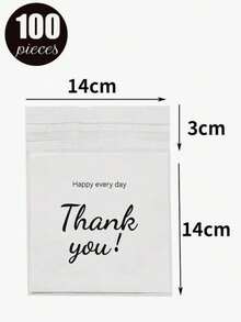 1000pcs/100pcs/1pc, Multiple Sizes And Specifications, Translucent, Happy Every Day, Thank You Bags, Jewelry Necklace, Earrings, Small Item Storage Bags, Self-Adhesive Sealing Bags, Dust-Proof, Wear-Resistant, Anti-Oxidation Packaging OPP Bags, Suitable For Daily Gatherings And Home Use - A - View 9