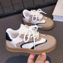New Kids' Retro Style Training Shoes, Spring/Autumn Unisex Children's Soft Sole Casual Sports Sneakers - Khaki - View 11