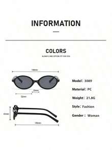 1/2/3 Pairs Oval Small Frame Fashion Glasses, Retro Versatile, For Street, Daily, Vacation, Beach, Leopard Print, Business, Gift - 2pcs Gray+Brown - View 2