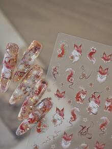 1 Metal Nail Art Luxury Sticker DIY New Style Chinese Nail Art Sticker High-End Feeling Chinese Style Linghu Nail Art Charm Accessory Sticker - Multicolor - View 8
