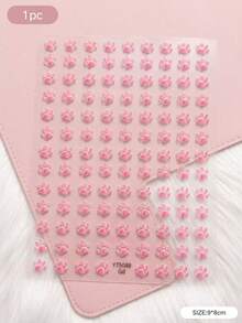 2styles Dual-Color Paw Print Decorative Stickers, Easy-Peel Adhesive Backing, Secure Adhesion, Customizable Layout, Suitable For Phone Cases, Water Bottles, Digital Accessories, Storage Containers And Other Item Exterior Customization - Decorative Stickers - View 6