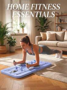 A Multi-Functional Fitness Board, A Foldable Ab Board For Home Use, A Full-Body Training Resistance Band Combination Exercise Equipment, A Home Strength Training And Core Training Machine, And A Portable Fitness Device. - Mauve Purple - View 3