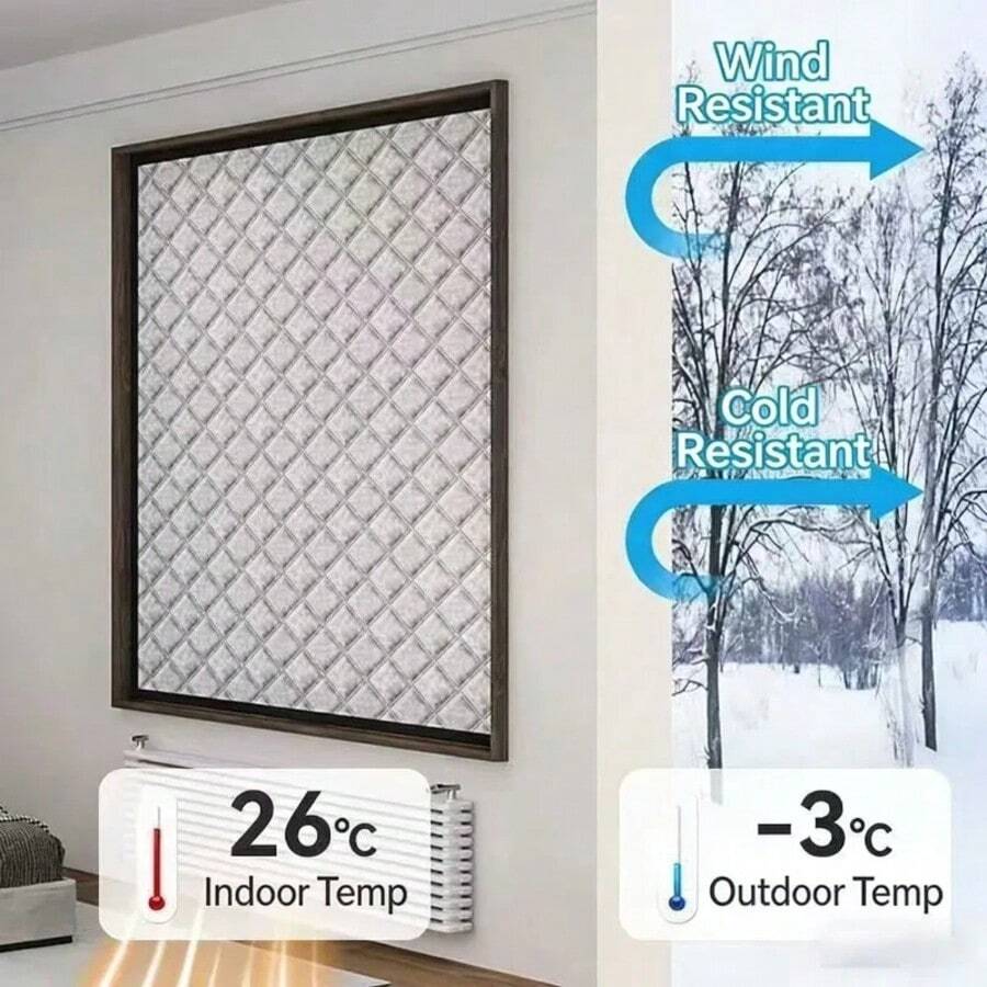 Black Insulated Curtains Have Windproof, Warm, Sealed, Non Perforated, And Cold Proof Functions. - Black-bordered Insulated Window - View 1
