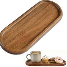 1/2/3pcs Rosewood Serving Tray, Decorative Platter, Multi-Functional Wood Tray, Coffee Table Tray, Bathroom Vanity Tray, Rustic Soap Dish Holder, For Home Decor, Tabletop, Kitchen, Storage, Perfect For Valentine's Day, Parties - Brown - View 11